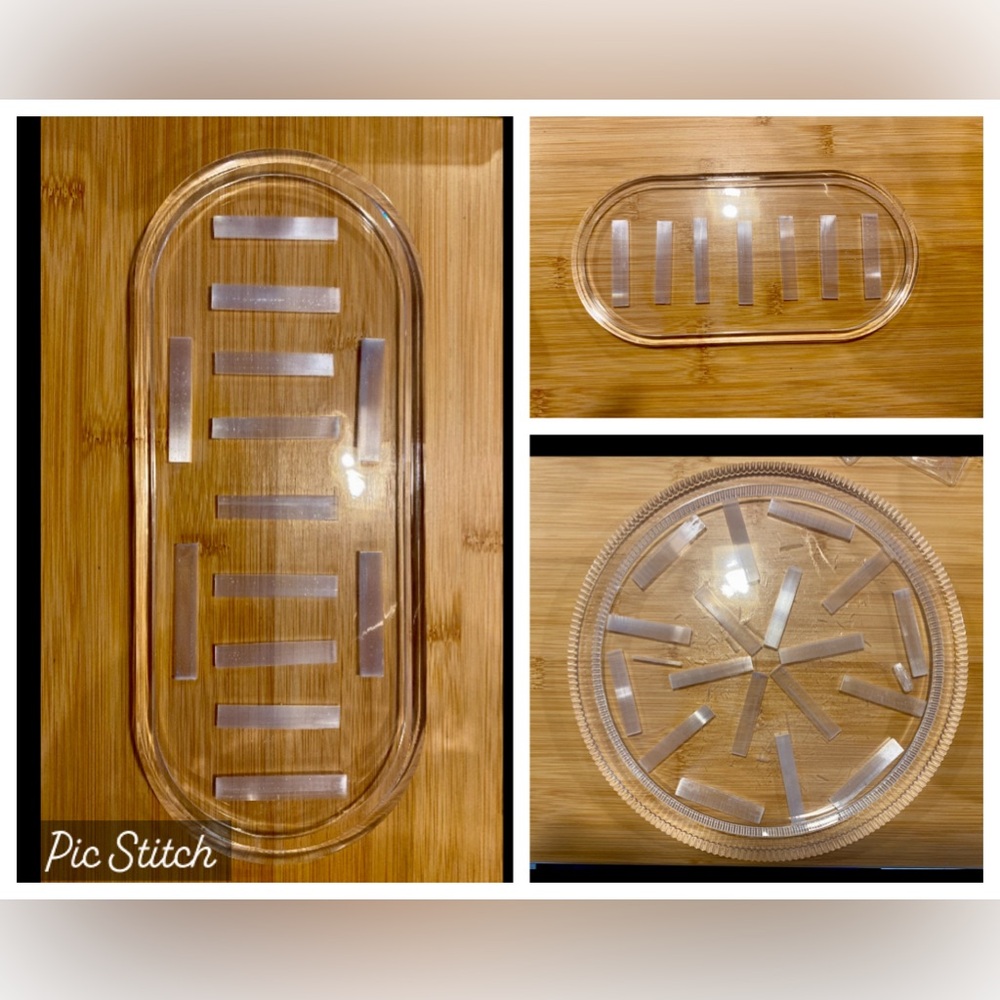 Custom Selenite Epoxy Resin Charging Tray